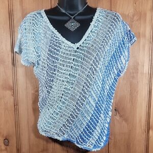 Cotton Crochet Mesh Top